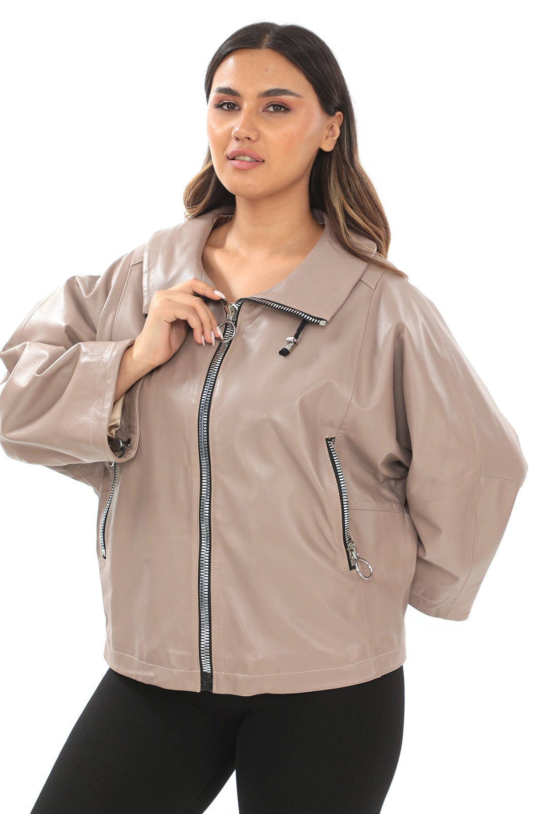 Kadın Oversize Hakiki Kuzu Derisi Mont/ceket BDC138 (Geniş Kalıp)