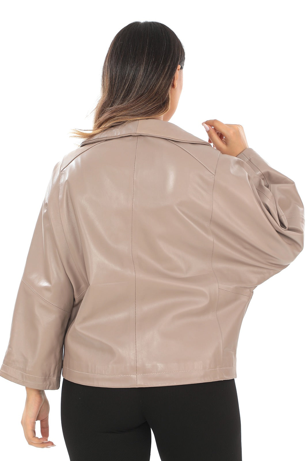 Kadın Oversize Hakiki Kuzu Derisi Mont/ceket BDC138 (Geniş Kalıp)