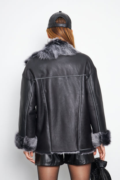 Hakiki Toscana Kürklü Manto - TK24105