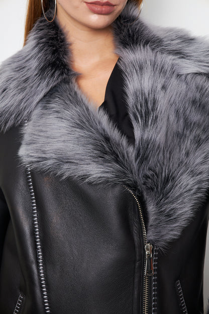 Hakiki Toscana Kürklü Manto - TK24105