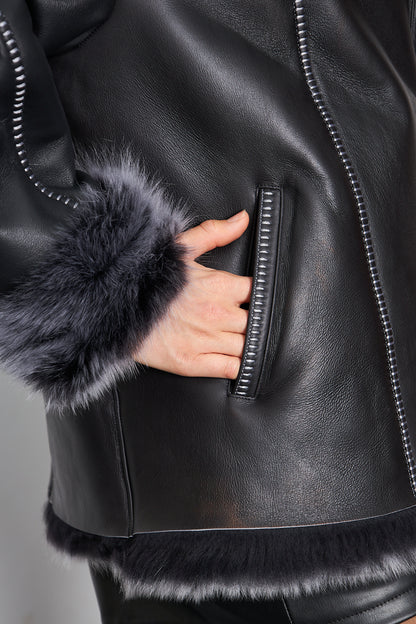 Hakiki Toscana Kürklü Manto - TK24105