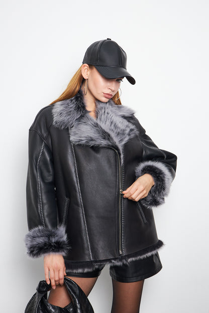 Hakiki Toscana Kürklü Manto - TK24105