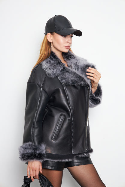 Hakiki Toscana Kürklü Manto - TK24105