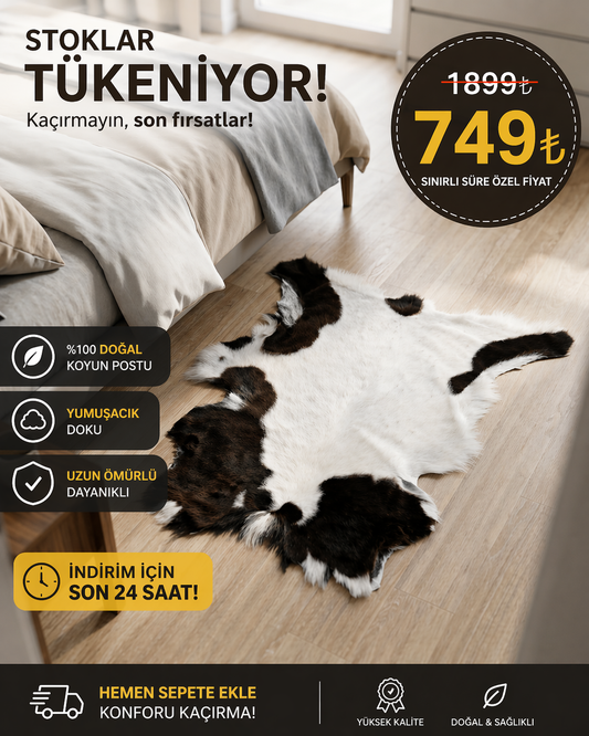 Vera – Covor din piele de oaie autentică (75×65 cm)