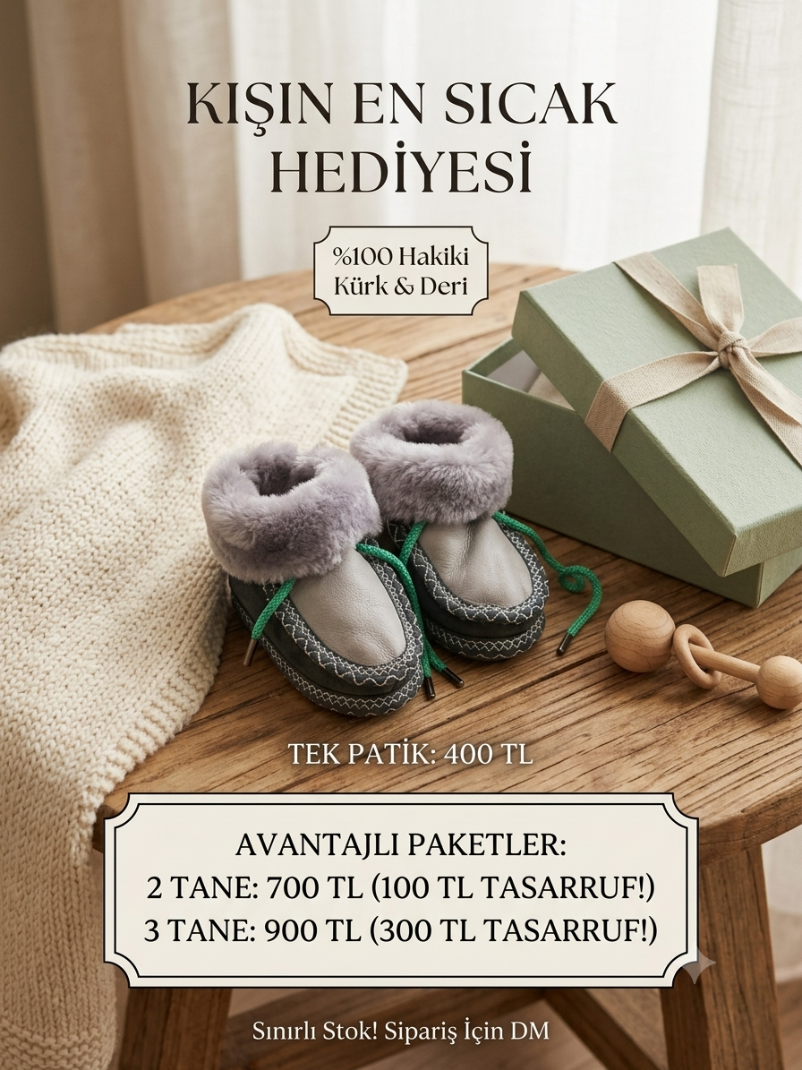 Hakiki Kürklü Patik