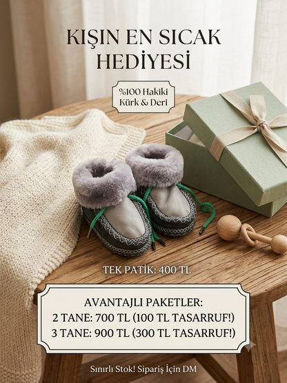 Hakiki Kürklü Patik