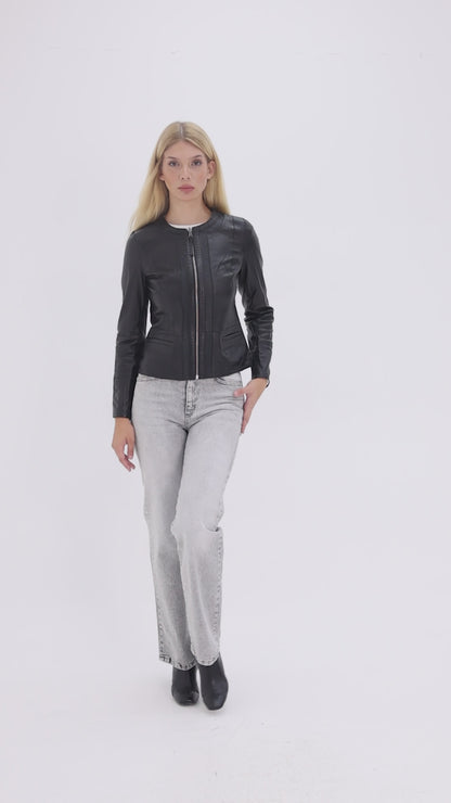 Women's Jumbo Genuine Lambskin Coat/Jacket BDC247 (Wide Fit)